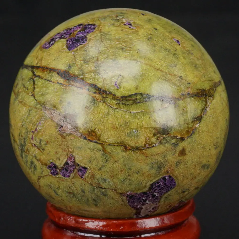 Натуральный камень 39 мм Змеиный &amp stitchtite Sphere шар чакра Кристалл Рейки Исцеление