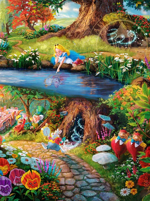 Полноразмерная Алмазная картина 5d сделай сам мультяшная Алиса в стране чудес