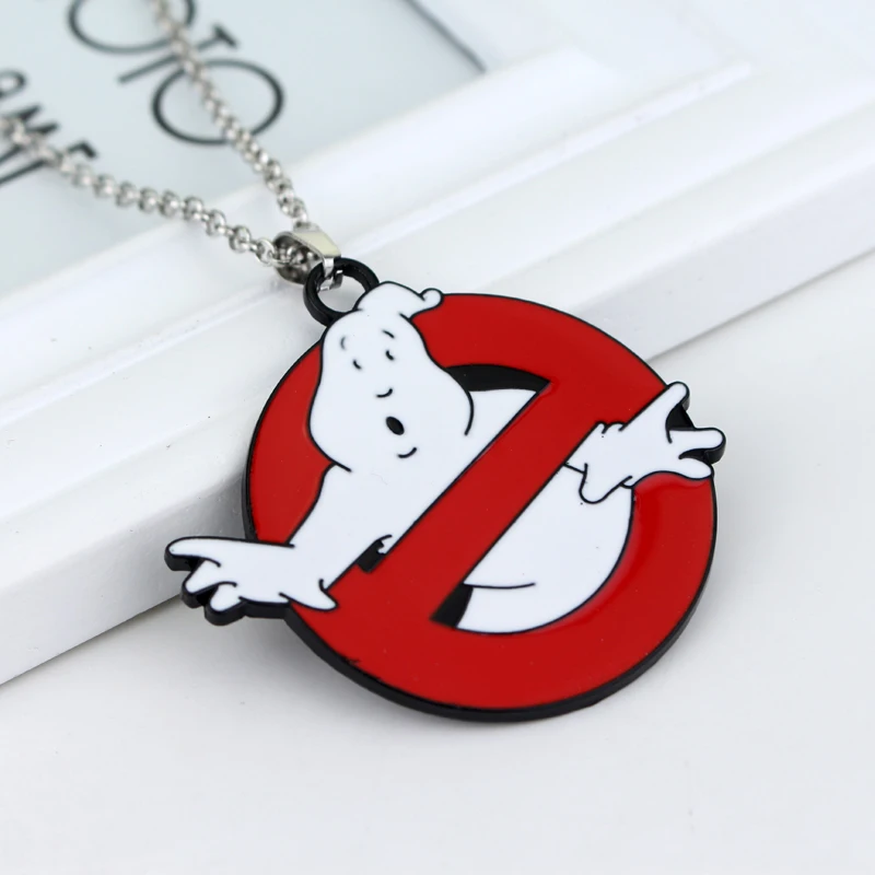 Украшения на шею из черного цвета с подвеской в виде Ghostbuster призрак ожерелья