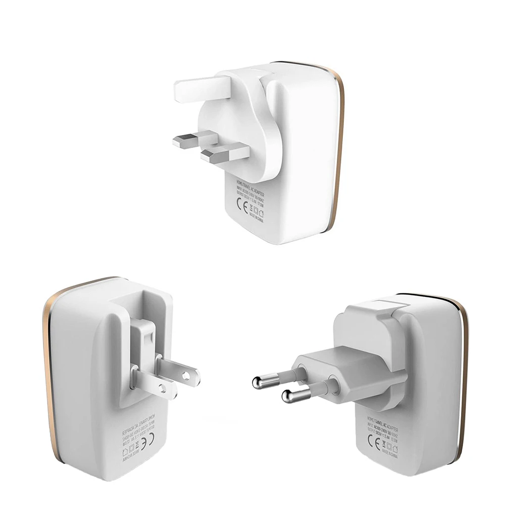 Новое складное зарядное устройство из алюминиевого сплава с 3 портами USB 5 в 4 А