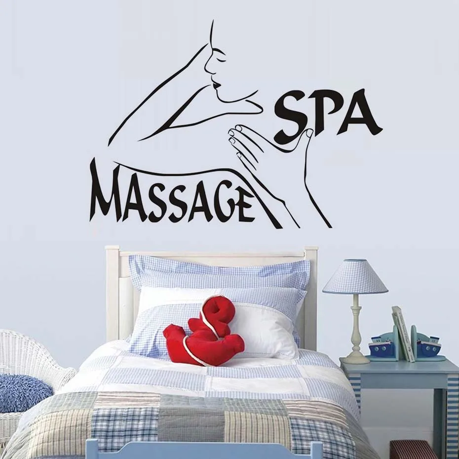 Виниловые наклейки на стену Tai Massage Spa мужские массажные съемные художественные