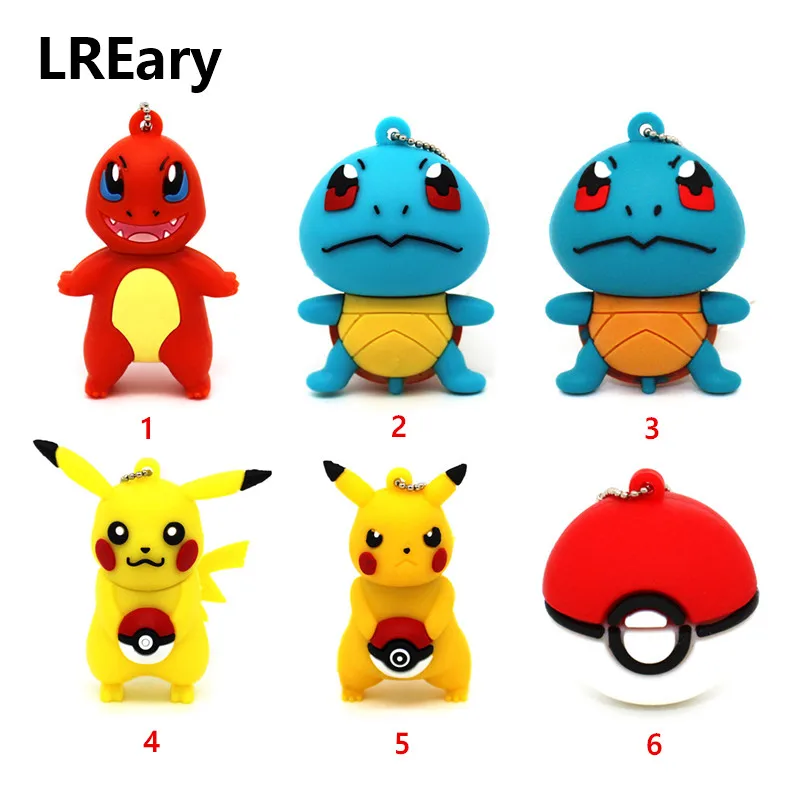 Мультфильм Покемон монстр флэш накопитель usb Squirtle Chelonia Charmander memory stick pendrive