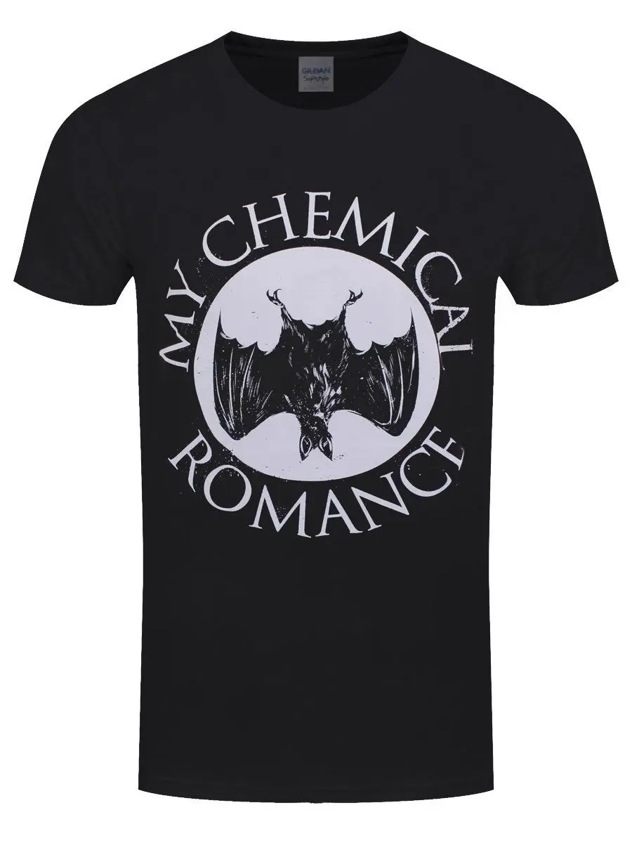 My Chemical Romance Bat Мужская черная футболка высокого качества с принтом на заказ