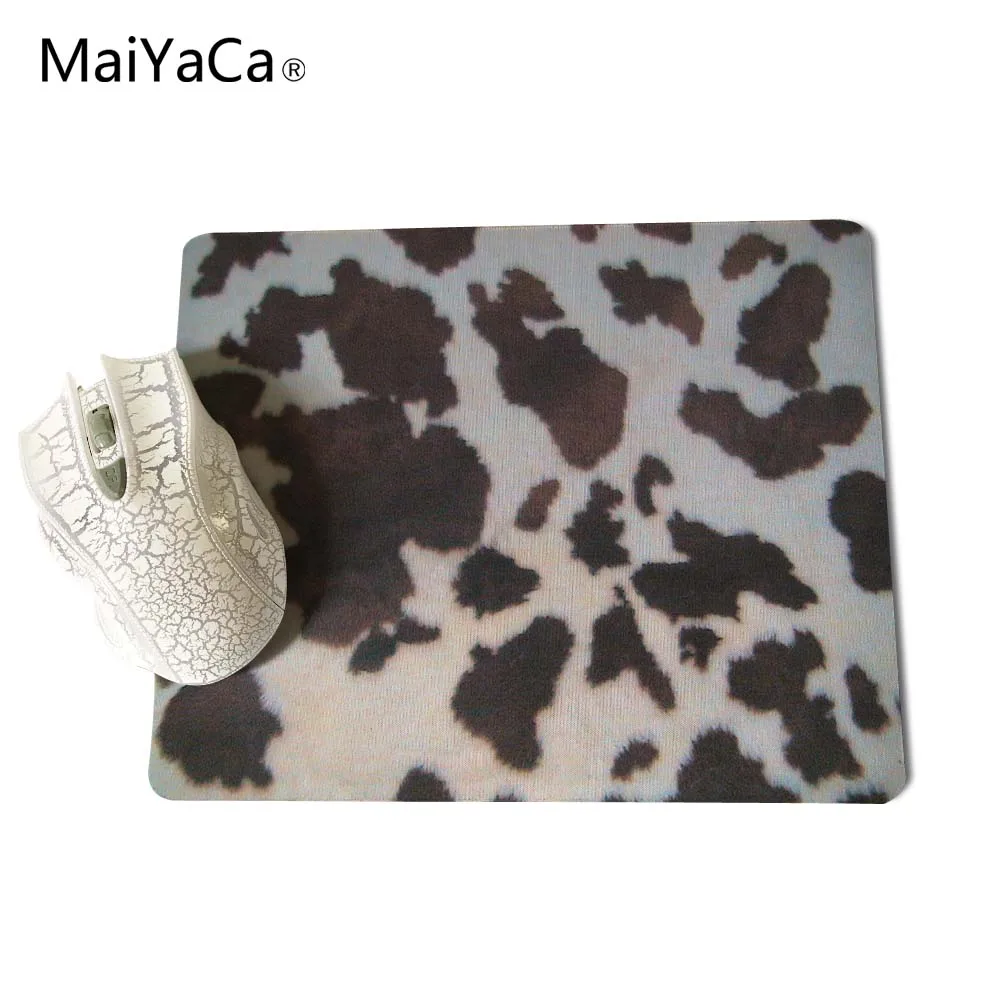 Maiyaca корова Мех животных резиновая Мышь Pad стол Коврики 18*22 см и 25*29 см