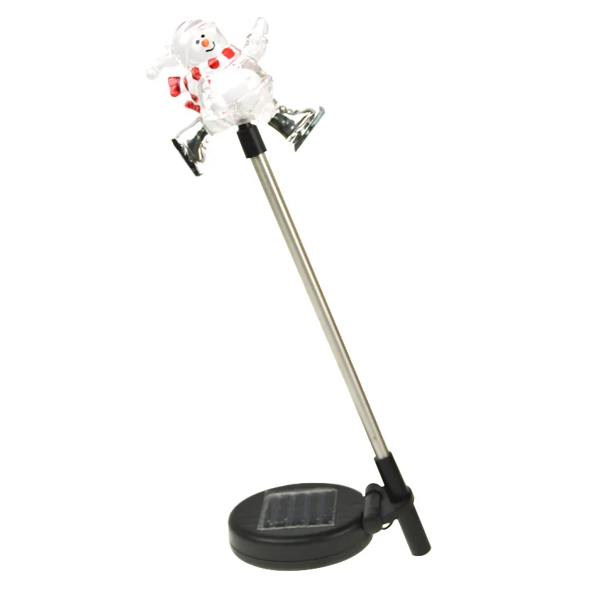 Весенние рождественские украшения снеговик светодиодные солнечные огни садовая