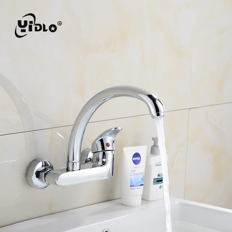 Латунный кран для ванной комнаты настенный кухонный воды на одно отверстие мытья