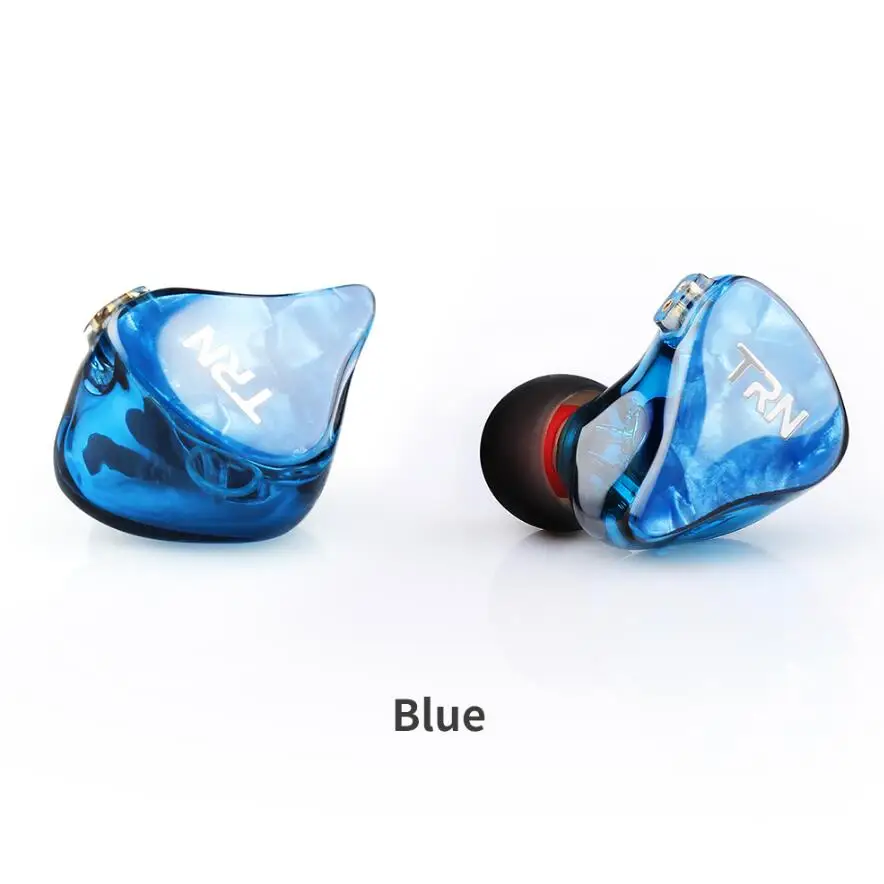 Blue no mic TRN IM2 1BA+ 1DD гибридные наушники контролировать бег спортивные наушники HIFI гарнитура Заказные наушники съемный Отсоединяемый 2Pin кабель - Цвет: Blue no mic