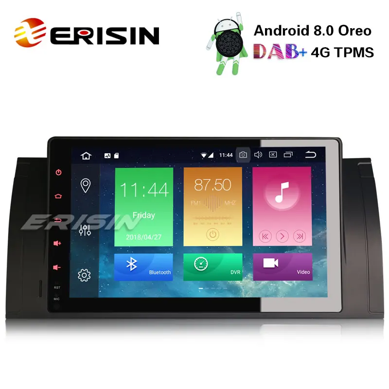 Автомобильный мультимедийный для BMW 5er E39 E53 X5 M5 Erisin ES7493B 9 &quotAndroid 8 0 автомобильный