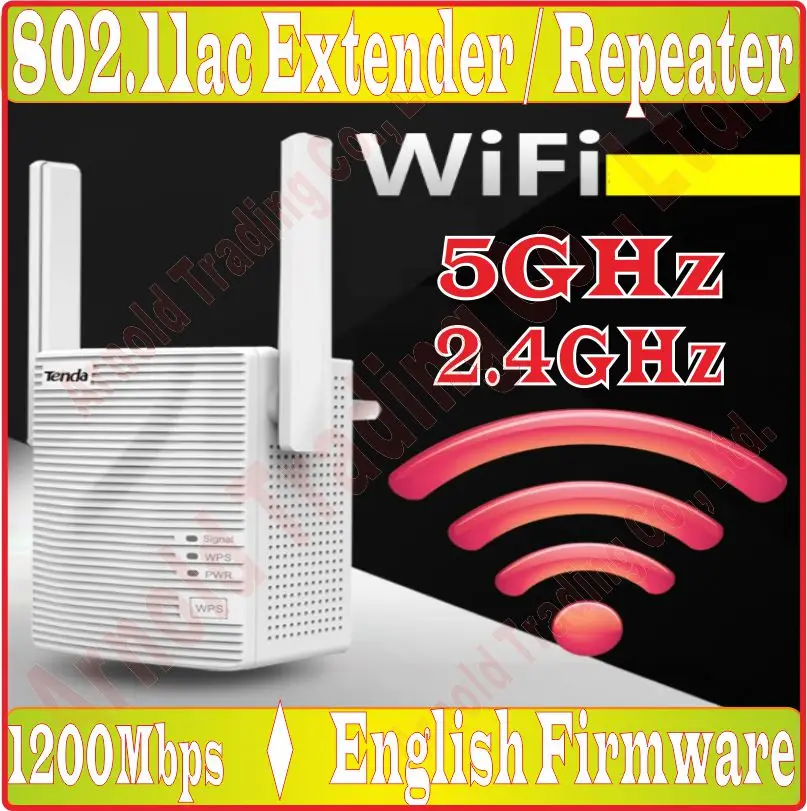 Tenda двухдиапазонный Wi-Fi ретранслятор AC1200Mbps расширитель диапазона Усилитель сигнала простая Настройка 2 внешние всенаправленные антенны Prom