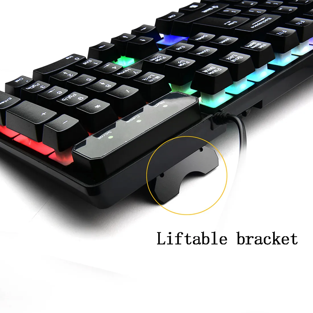 Цветная игровая клавиатура с подсветкой и USB проводная Радужная геймерская мышь