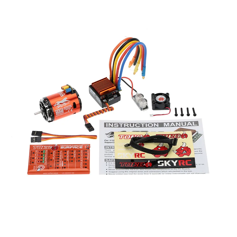 SkyRC 13 5 T 1/10 кВ 2P сенсорный Бесколлекторный двигатель + CS60 60A бесколлекторный ESC