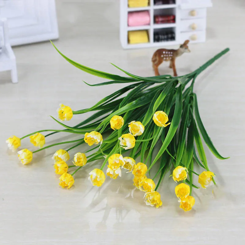 Flone Artificial Plastic Fake Flowers 35cm Small Flower Bouquet Tulip Home Living room Warm Decoration Garden | Дом и сад