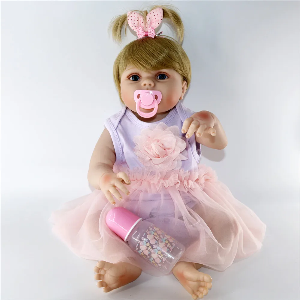 Бутик коллекция новорожденные куклы 57 см bebe Reborn de Silicone 100% ручная работа Мягкая