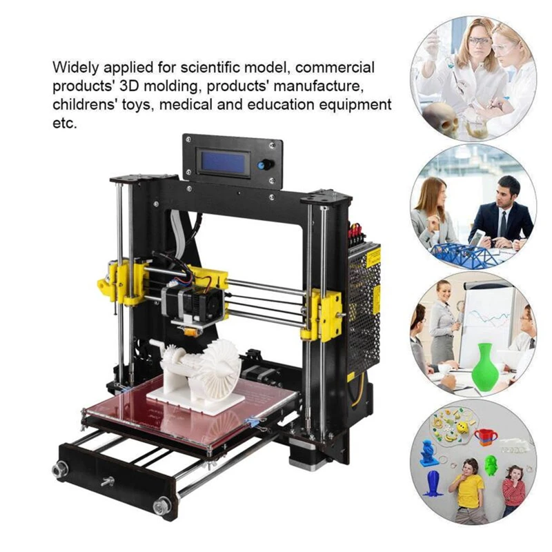 Лучшее предложение 2020! 3D принтер i3 Reprap MK8 контроллер с ЖК дисплеем пла функция
