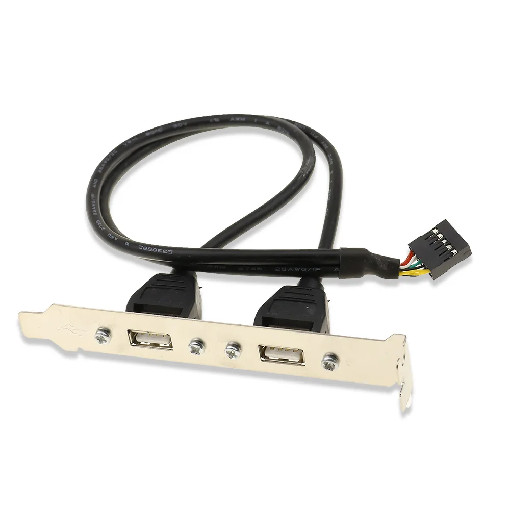 Новый 2 порта USB 0 материнская плата задняя панель расширительный кронштейн для IDC