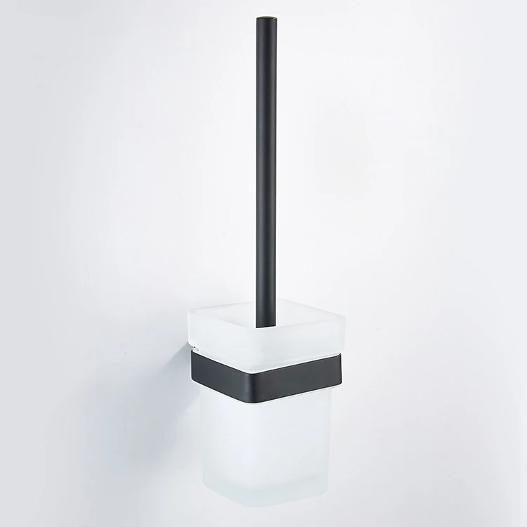 only brush holder Amibronze, 304, нержавеющая сталь, аксессуары для ванной комнаты, черная краска, полотенце, бар, полотенце, кольцо, держатель для бумаги, ткань, крючок, аксессуар T100S - Цвет: only brush holder