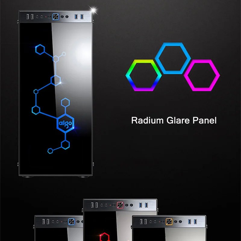 Чехол Aigo для настольного компьютера игровой с RGB-подсветкой корпусом из