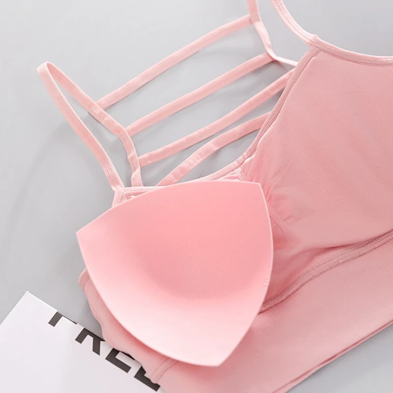 

FALLINDOLL Women Gym Bra Energy Seamless Crop Vest Sports Bra for Fitness Yoga Running Pad Cropped Top SportsWear Tank Tops