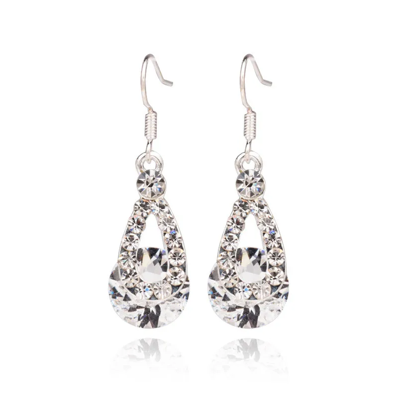 Хит 2018 длинные модные серьги подвески четыре цвета в форме капли воды синие