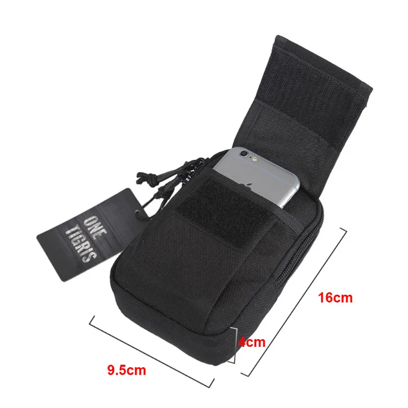 OneTigris Man's Waist Packs Outdoor Sports Running Bag MOLLE Tactical Mini EDC Utility Pouch Fits 5.5
