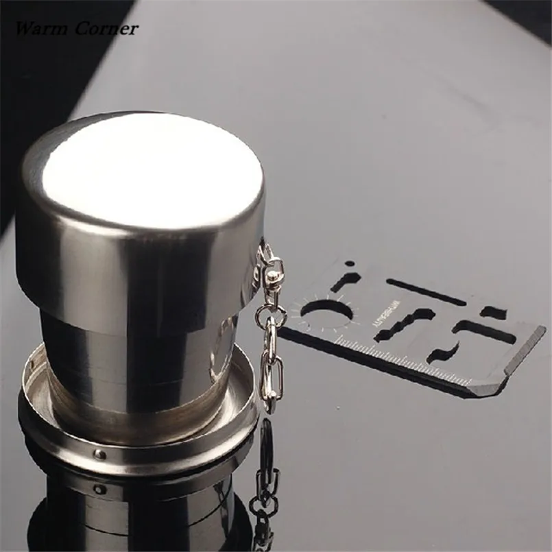 2017 телескопическое складное кольцо для ключей из нержавеющей стали высокое