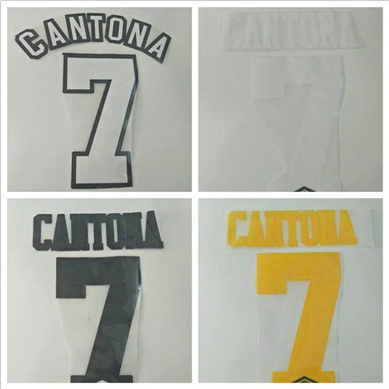 Винтажный премьер Флокирование сезон #7 CANTONA EPL печать номера шрифты футбольная