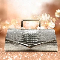 2021 luxury brand day clutches women long wallet evening bag bridal wedding party bag printed alligator patent leather handbag