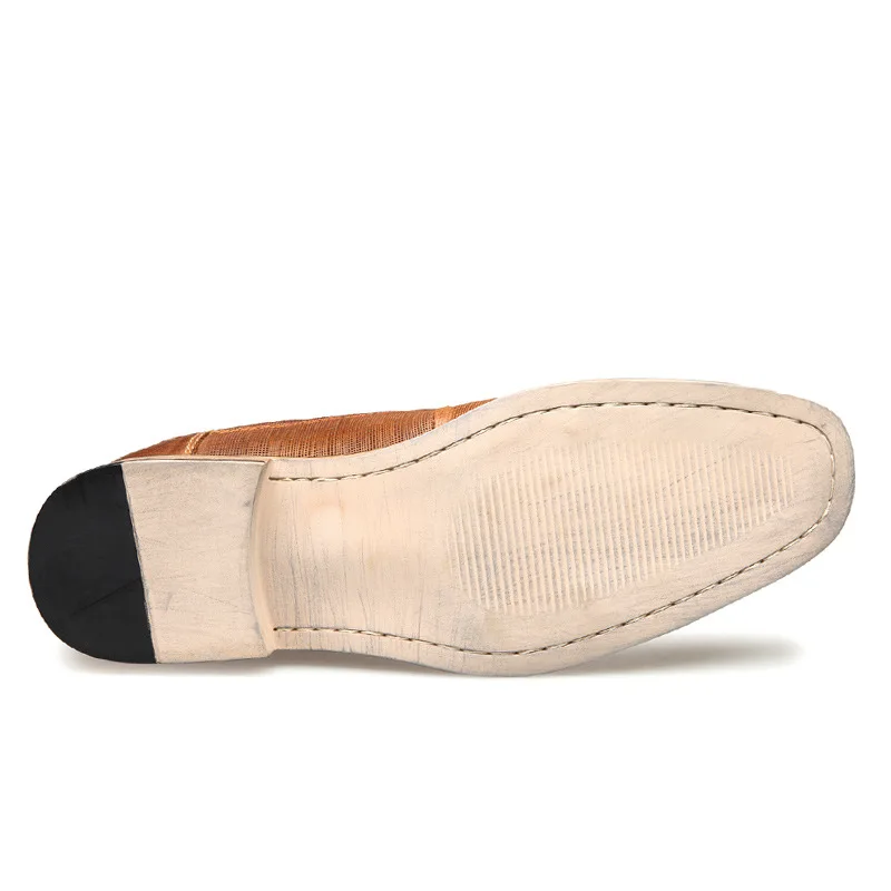 Туфли-оксфорды мужские ручной работы натуральная кожа заостренный носок