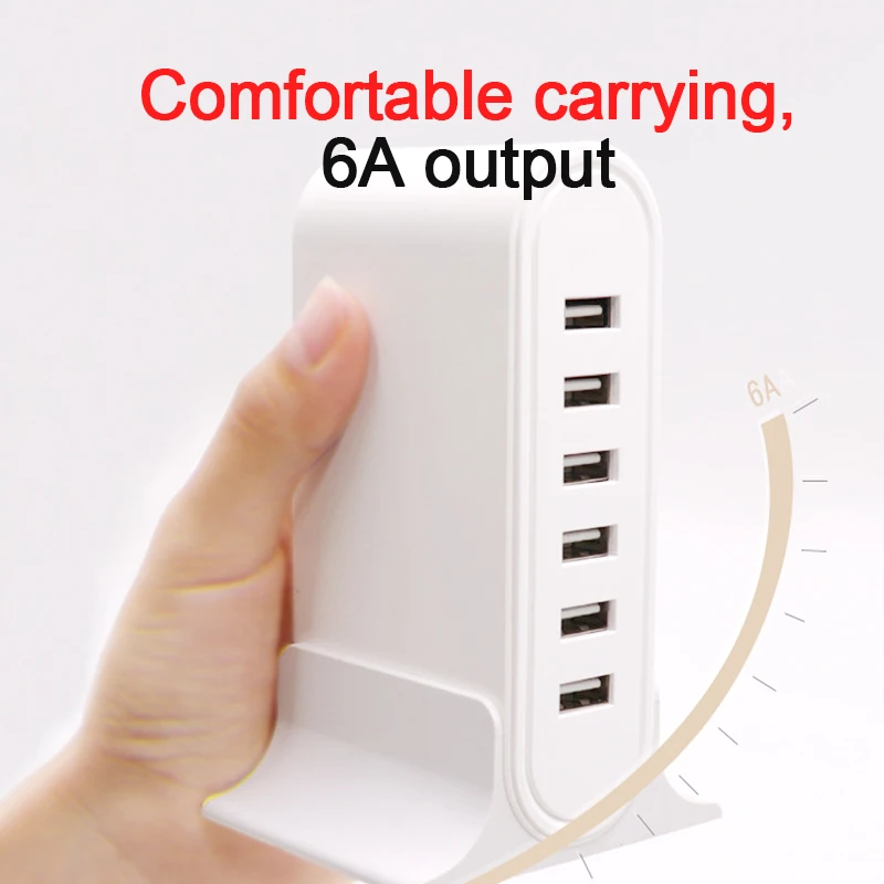 6USB Chargers 5V6A Mobile Phone Charging Socket Travel Wall Power Adapter Universal 6Ports EU UK US AU To usb Conversion socket | Мобильные