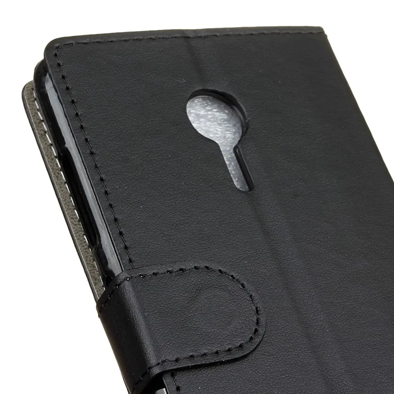 Черный PU Кожаный Бумажник Стенд Флип Case Обложка Для Meizu M3 Note (5.5 дюймов) |