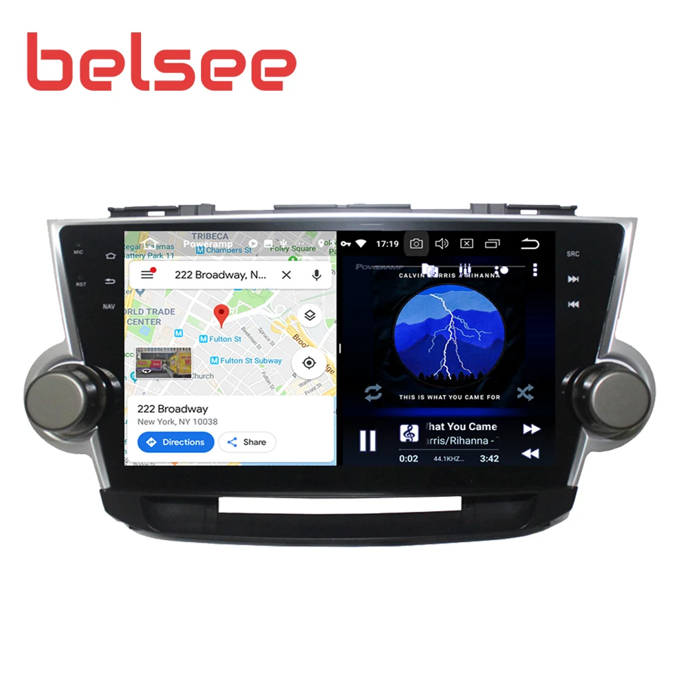Belsee Android 9 0 для Toyota Highlander 2008-2014 10 1 &quotips Экран Wi-Fi Bluetooth стерео радио автомобильное с
