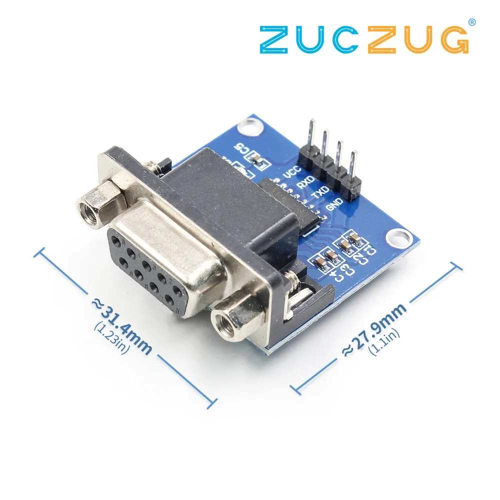 1 шт./лот MAX3232 RS232 к ttl последовательный порт конвертер Модуль DB9 разъем MAX232