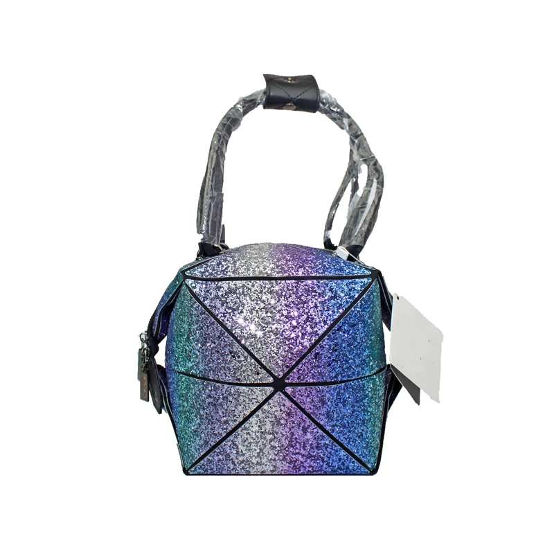 Волшебная разноцветная Блестящая Сумочка с геометрическим узором блестящая