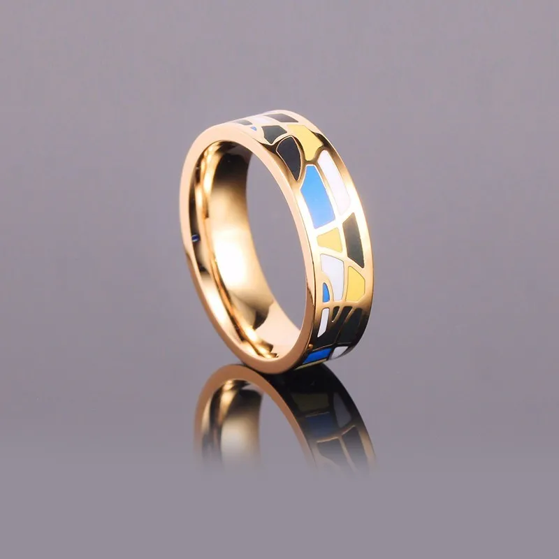 R & X для женщин влюбленных Кольцо ювелирные украшения Fine вечерние Y Bijoux Femme эмаль