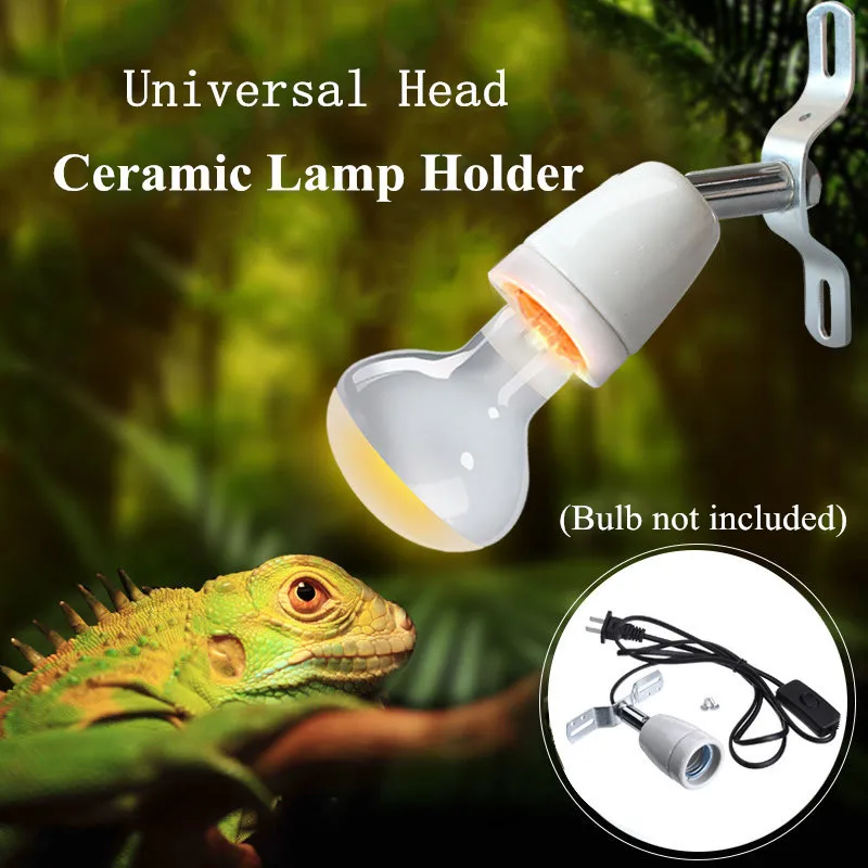 E27 основание светильника 400W UVA, UVB лампы Reptile Керамика лампа теплоты легкого применения держатель Гнездо светильника с светильник переключатель штепсельная вилка стандарта США