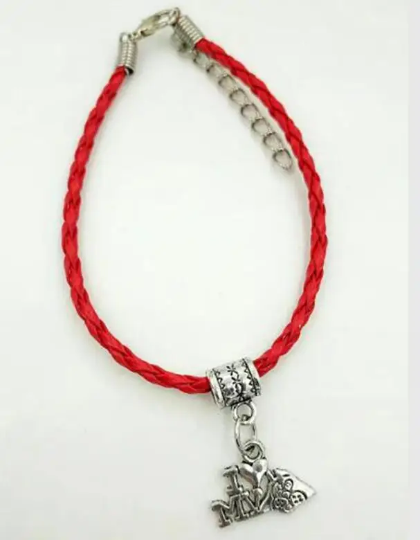 10 шт. женский кожаный плетеный браслет Я люблю мою собаку | Украшения и аксессуары