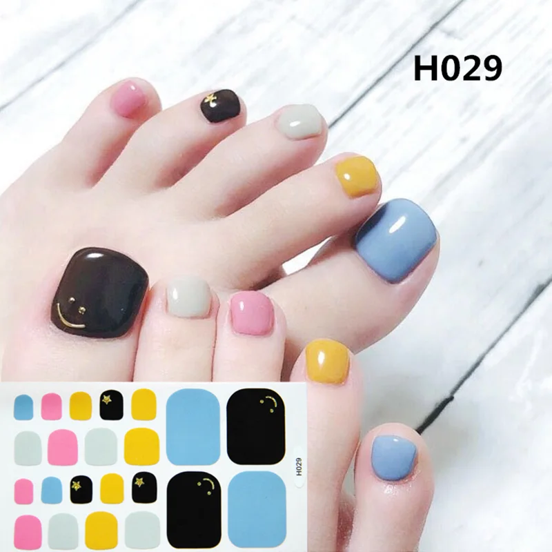 H029 1 шт наклейки для ногтей DIY 3D наклейки полоски красный плед Советы Маникюр наклейки для ногтей новые наклейки для ногтей - Цвет: H029