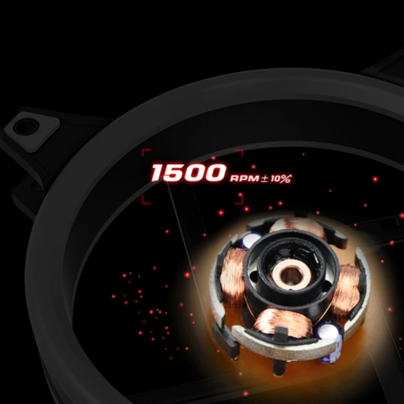 Красочные 120 мм LED ультра тихий компьютер PC чехол вентилятор 15 светодиодов 12 В с