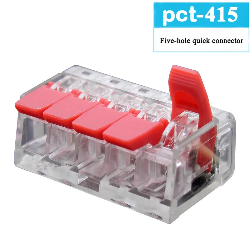 CH-415RD Wire Connector 50 / 100PCS Orange Mini Quick Connector Universal Compact Wire Connector Plug-in Wire Terminal Home Connector - Цвет: CH-415RD