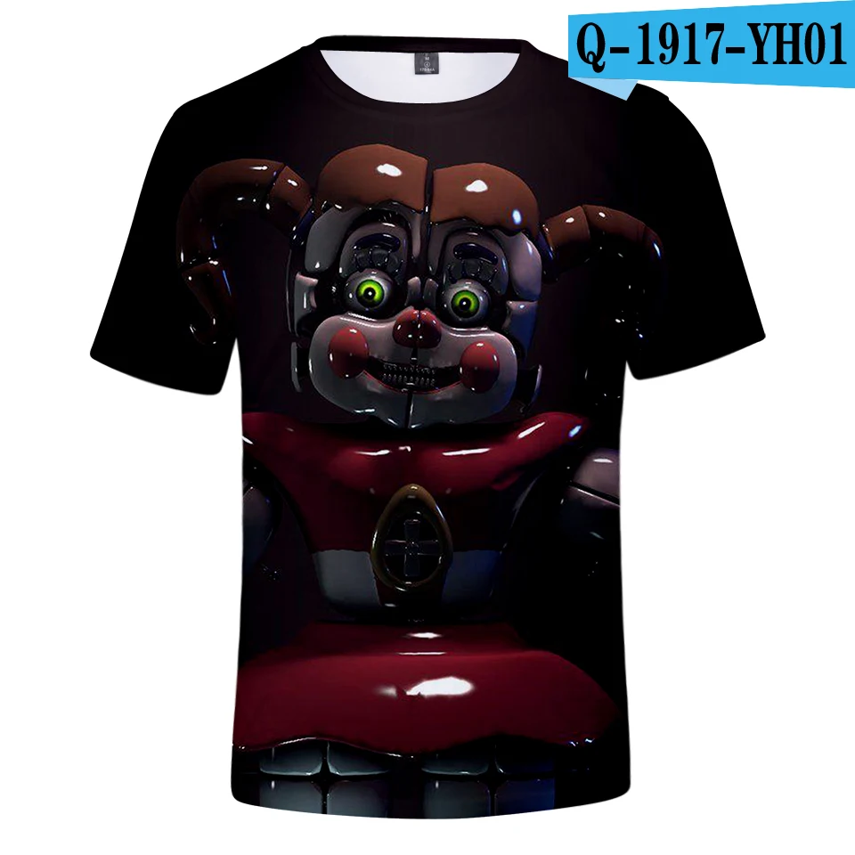 Темно-серый Frdun Tommee Five Nights at Freddy 3D футболка Мужская/Женская летняя футболка забавные крутые футболки мужские/женские модные сексуальные футболки 4XL - Цвет: Темно-серый