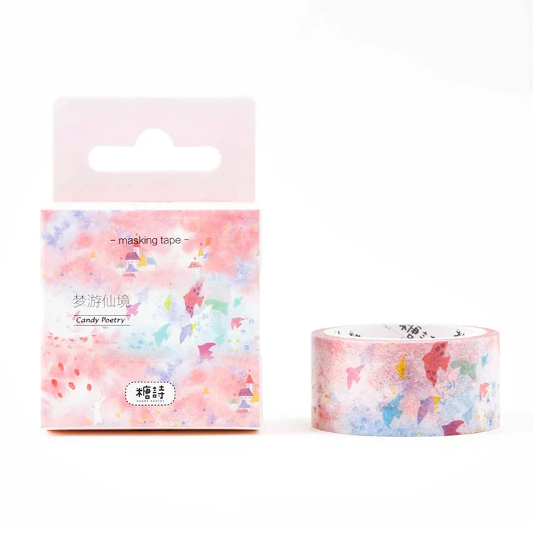 Декоративная клейкая лента Washi Paradise для рукоделия украшение дневников