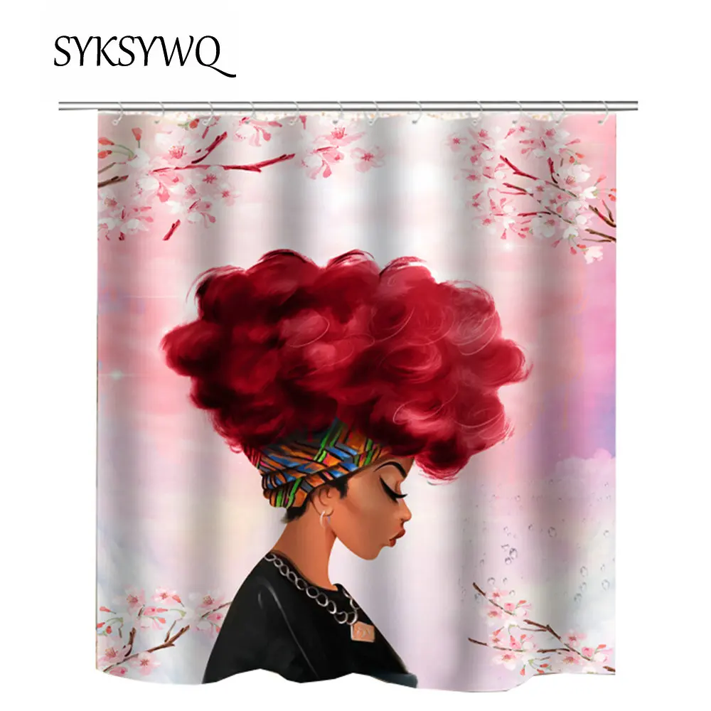 Афро душ Шторы в виде золотых перьев Серьги для Водонепроницаемая занавеска