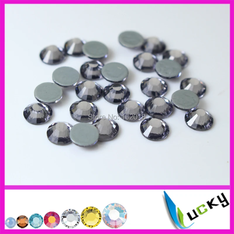 Высококачественные Стразы с плоской задней поверхностью 1440 шт. 6ss черные стразы