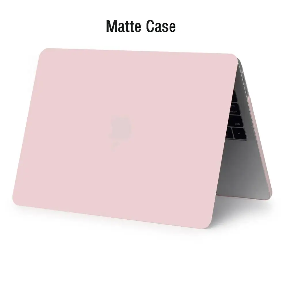 Matte New Pink Чехол для ноутбука Apple MacBook Air Pro retina 11 12 13 15 для mac book Pro 13,3 15,4 дюймов с сенсорной панелью+ крышка клавиатуры - Цвет: Matte New Pink