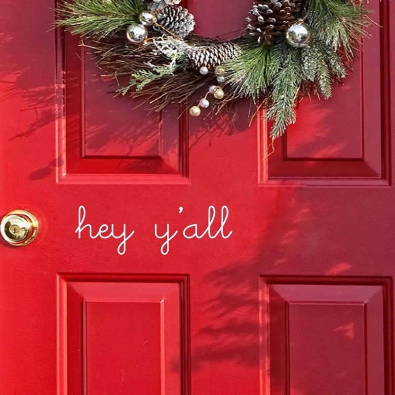 vinyl wall stickers door decor home welcome decal sign lettering words -hello hey yɺll - -f2057 | Обустройство дома