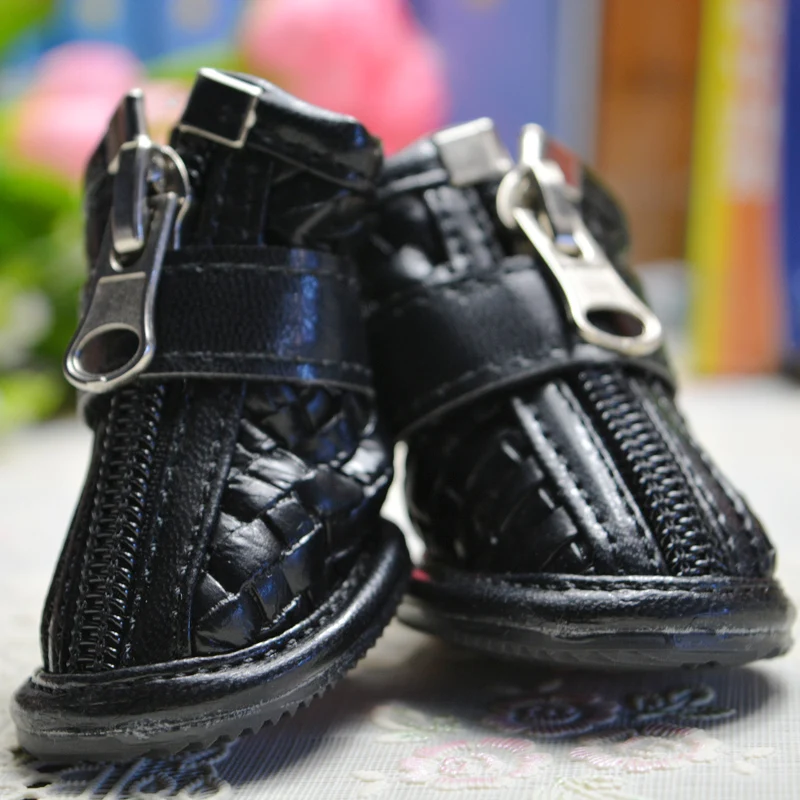 4 шт./компл. большая Обувь для собак в красном/желтом/кофейном/черном сетке 8931