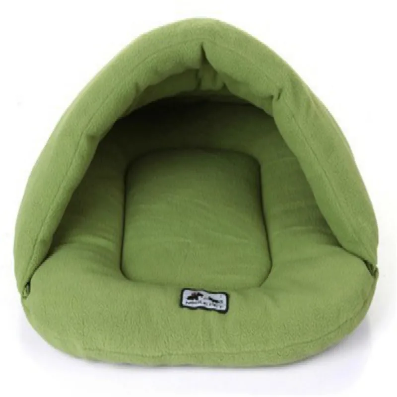 Green 6 цветов мягкий флисовый коврик для Питомца Кошка маленькая собака щенок Питомник Кровать Диван спальный мешок домик щенок пещера кровать зимнее теплое гнездо для питомца - Цвет: Green