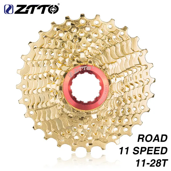 11s 28T Gold ZTTO дорожный маховик мотоцикла 8s-9s-10s-11 скорость 25 t-28 t коробка Звездочка совместимый 2300-3500-5800-6800-9100 - Цвет: 11s 28T Gold
