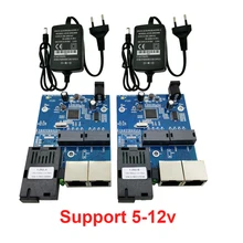 1G2E 10/100/1000M Gigabit Ethernet-коммутатор Ethernet волоконно-оптический медиа конвертер одиночный режим 2 Порты и разъёмы RJ45 волоконно-оптический блок печатных плат