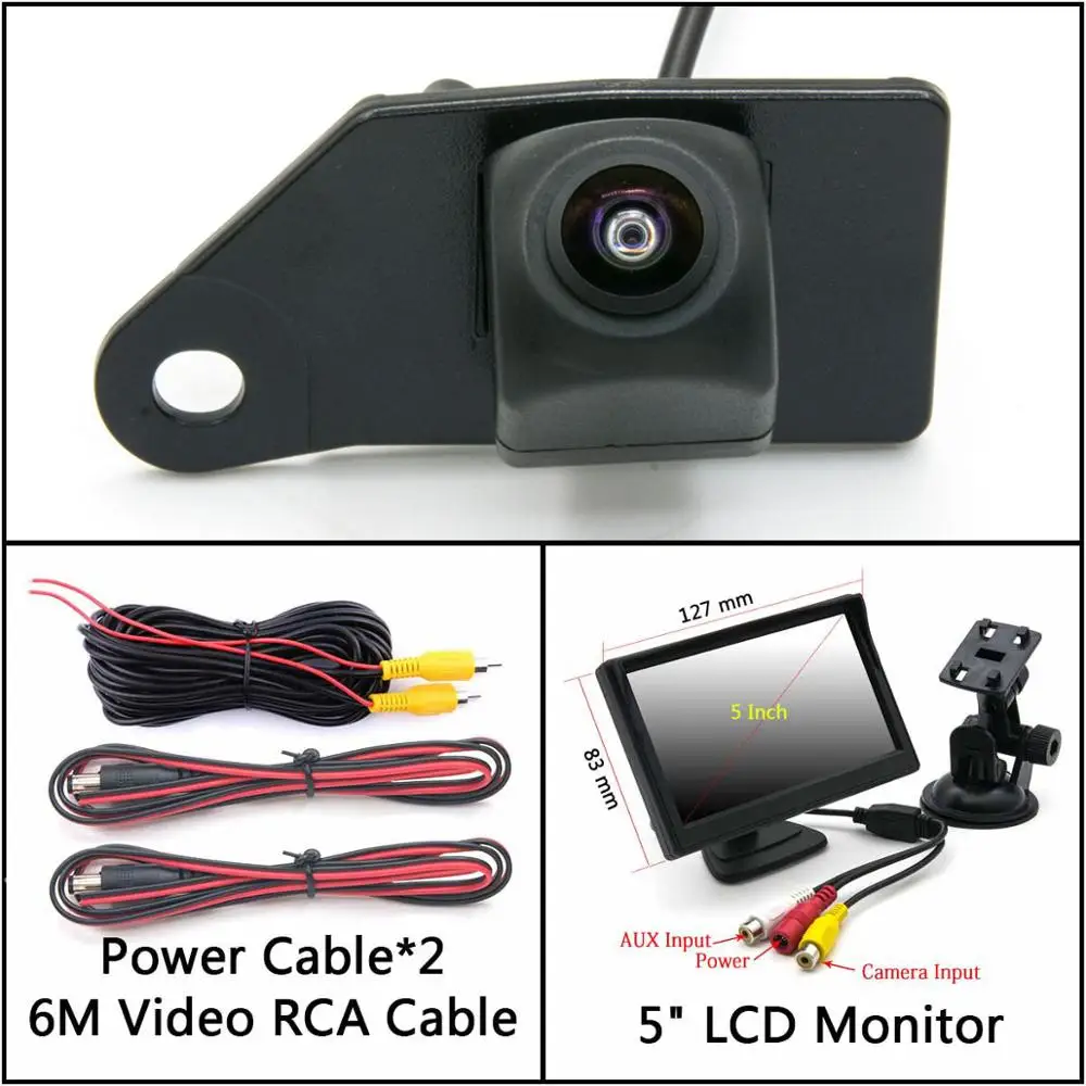 Cam Add 5 inch LCD 175 градусов HD резервная камера заднего вида для Mitsubishi ASX 2010- RVR 2010~ автомобильный парковочный монитор водонепроницаемый - Название цвета: Cam Add 5 inch LCD